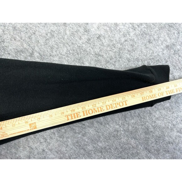 Victoria's Secret Women Sweatshirt Large Black Hoodie Cropped Logo Fleece - Picture 7 of 9